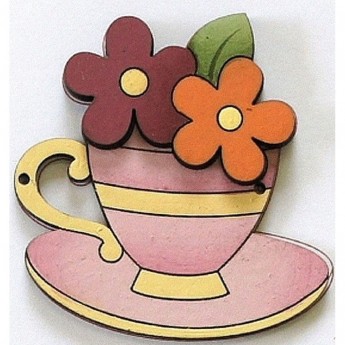 Декоративные пуговицы Цветы в кружке AURORA AU-B4334