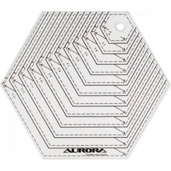 Линейка для пэчворка AURORA Шестиугольник AU-H14