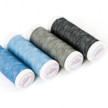 Нитки швейные двухцветные для джинсы AURORA Nokton № 80C